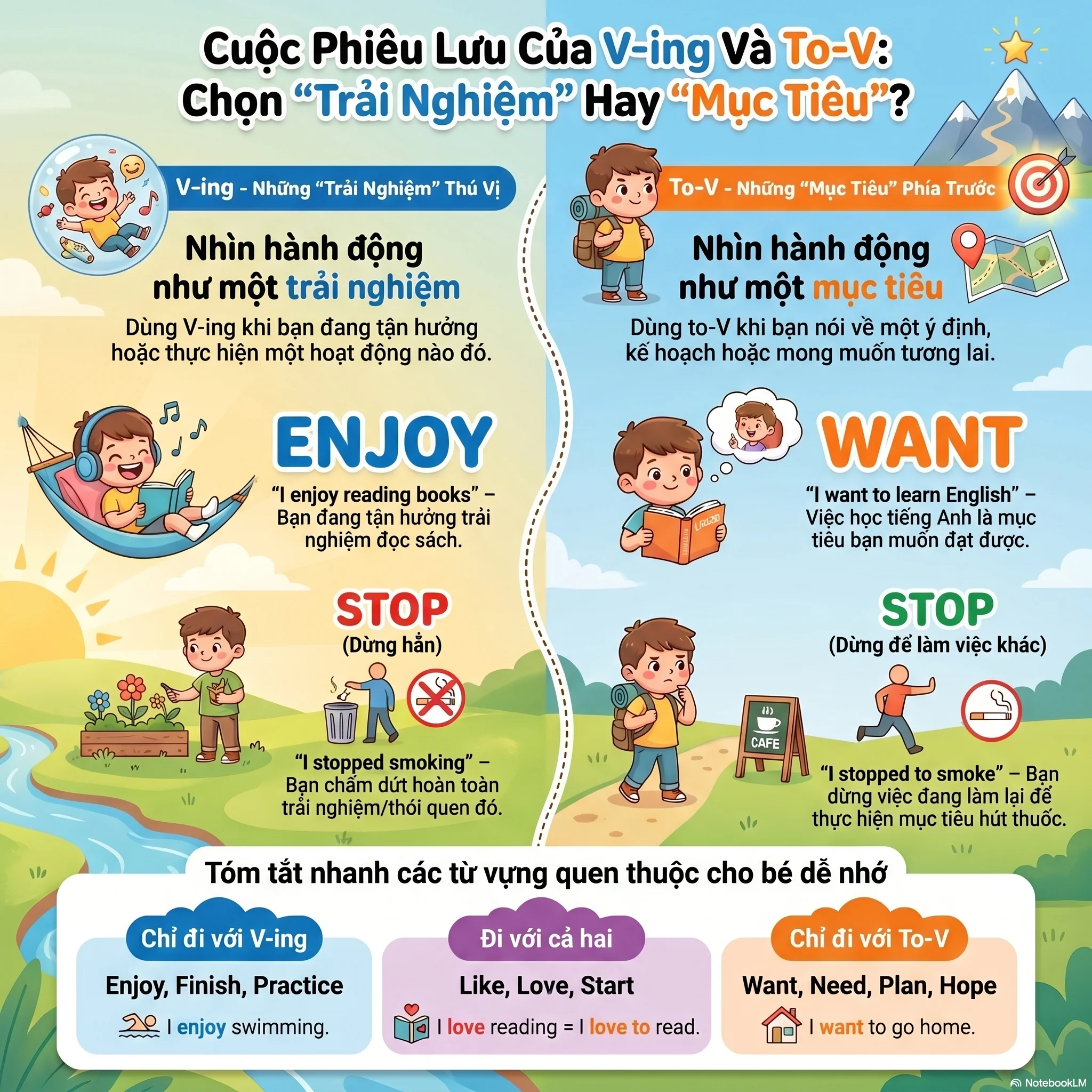 Gerunds and Infinitives · Danh động từ và To-infinitive